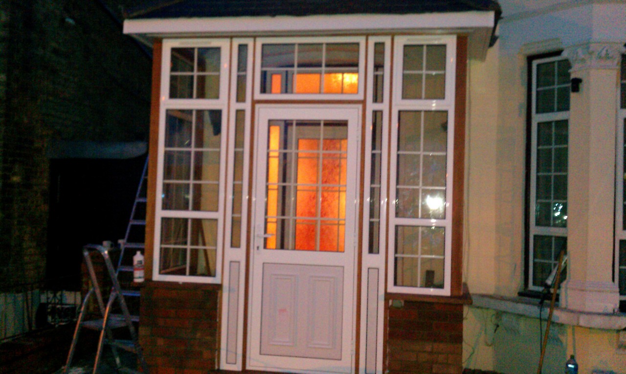 uPVC porch with Georgian bar glazing installed in Golders Green